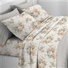 Riad Arredo Mahome Set Completo Letto in Pregiata Flanella 100% Cotone con Trattamento Antipalline - Completo Lenzuola Caldo Cotone Morbide Artigianali Alta Qualità Made in Italy (Arianna Pesca, Francese)