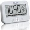 ALEENFOON Orologio da Bagno Digitale, Orologio da Doccia Impermeabile IP54 con Temperatura e Umidità, Conto alla Rovescia da 99 Minuti con Allarme, Ampio Timer LCD con 2 Ganci Adesivi e 2 Ventose