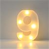 JYB Hopefuture Luce a LED 3D, numeri decorativi, luce notturna, per matrimoni, compleanni, feste, funzionamento a batteria, decorazione domestica (9)