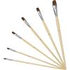 Lokaloka Pennelli per Dipingere Acquerello Acrilico Olio Professionali, Lokaloka 6 Pezzi Pennello Pittura Piatti Crine di Cavallo Acrilica Tempera Set Manico in legno da Punta Arte ad Artisti