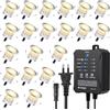 SMY Lighting SMY Set di 20 faretti LED da incasso per esterni, dimmerabili, con timer e sensore di celle fotoelettriche, Ø 32 mm, faretto da incasso per terrazza esterna, bianco caldo, IP67 impermeabile