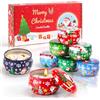 Ouxayapl Candele Profumate Set Regalo, 4 Candele Soia Naturale con 8 Profumi per Aromaterapia, Regalo per Donna Mama Fidanzata, Compleanno Anniversario Natale San Valentino Festa Mamma Decorazione (A)