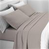 Riad Arredo Mahome Set Completo Letto Tinta Unita in Pregiata Flanella 100% Cotone con Trattamento Antipalline - Completo Lenzuola Calde Morbide Artigianali Alta Qualità Made in Italy (Tortora, Francese)