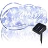 Lychee luci solari corda all'aperto 16.5ft 50LED impermeabile energia solare stringa con/luce luci corda all'aperto ideale per la casa giardino festa matrimonio decorazione (Bianco)