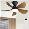 Sofucor 74cm Ventilatore da Soffitto con Luce LED, Dimmerabile 3CCT, Telecomando, 6 Velocità, Timer, Silenzioso Lampada Ventilatore da Soffitto per Soggiorno, Cucina, Camera da Letto
