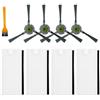 Drhomeam 9 pezzi di ricambio per aspirapolvere robot U180, M201 L3, 4 lati + spazzola + 4 filtri + 1 kit di spazzole per la pulizia
