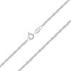 PLANETYS - Catenina Argento Sterling 925 Rodiato Modello Singapore Larghezza: 1.4 mm Lunghezza: 60 cm