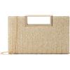 LHHMZ Pochette di paglia con manico superiore da donna, Pochette estiva, Borsa a tracolla in rafia di paglia