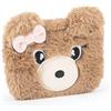 Franco Cosimo Panini MOFU MOFU - Portamonete Plush Ufficiale Mofu Mofu, con Peluche 3D, Pratica Chiusura a Zip, Patch Logo sul Retro, 18x12x28h cm