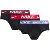 Nike Hip Brief 3Pk Blk Wrld Indg/U Red/ Drk Red Slip Microf Uomo