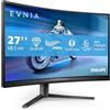 Philips Monitors PHILIPS Evnia 27M2C5500W - Monitor da gioco curvo QHD da 27 pollici, 240 Hz, HDR400, 1 ms GtG, FreeSync Premium Pro (2560x1440, HDMI, DisplayPort, USB Hub) grigio scuro