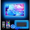 Daymeet Luci LED per TV, TV da 4 m, retroilluminazione a LED per TV USB da 50-55 pollici, striscia luminosa RGB che cambia colore, luci TV a LED con controllo remoto di sincronizzazione musica