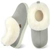 Wostock Ciabatte Donna Invernali Pantofole da donna chiuse per Cuscino Morbido Scarpe Casa Con Suola In Gomma Dura Indoor Outdoor