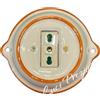 Petra Lux Presa in ceramica da parete con frutto bianca e filo COTTO LUX00082PB