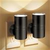 Carehabi LED Night Light Plug in, Modern Night Lights Plug Into Wall, Dusk to Dawn Sensor, Soft White 3000K-4500K, 0-100LM Adjustable Brightness, Dimmable Night Lights for Hallway Bedroom Stairway, 2 Pack