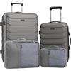 Wrangler Set di 4 cubi per bagagli e imballaggio, Desert Taupe, Set da 4 pezzi, Miami - Set di cubi per bagagli e imballaggi
