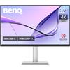 BenQ MA320U Monitor per MacBook Pro/Air 32" 4K 3840x2160, Due USB-C, Alimentazione 90W, Compatibile con colori Mac, Hub USB, Comandi volume/luminosità per Mac, Supporto regolabile, Gamma colore P3