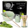 Naapesi Set matcha, ciotola matcha con beccuccio, mescolatrice matcha, cucchiaio matcha, set matcha, set matcha, set di 4 pezzi matcha per gli amanti del matcha, perfetto per preparare matcha