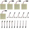 HUAZIZ 5 Pezzi LED Luce Risparmio Energetico, 5050 36 SMD Pannello Led Luce Della Cupola Auto Lettura Lampada Interna Auto DC 12V Con T10/BA9S/Festone Adattatori