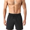 DecorDwell Pantaloncini Uomo Estivi Pantaloncini Tuta Uomo Pantaloni Corti Sportivi Cotone Shorts Bermuda Casual con Coulisse e Tasche per Corsa Jogging Allenamento Palestra Spiaggia (Nero, L)