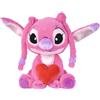 Simba Peluche Angel 25 cm Abbracciando un Cuore. Personaggio di Lilo & Stitch. Peluche morbido e amorevole. Licenza ufficiale Disney. Adatto da 0 mesi (6315877002X12)