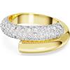 Swarovski Anello Dextera, Bianco, Placcato color oro