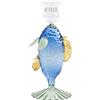 klevering & klevering - Portacandela Fish - Blu - Vetro borosilicato