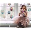 Komar Disney - Adesivi per finestra Frozen Royal Bubbles, dimensioni 30 x 30 cm, 2 fogli, per cameretta dei bambini, per finestra
