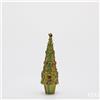 EDG Enzo De Gasperi Decoro Decoglitter Pino e Fiocchi di Natale H 31 Cm D 10 Cm Poliresina Multicolor