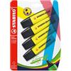 STABILO BOSS ORIGINAL - Evidenziatore - Pack da 4 - Giallo