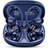 Cillso Cuffie Bluetooth Sport,Auricolari Bluetooth 5.4 Sport Con Stereo Hifi, 50 Ore Cuffie Wireless Con 4 ENC Cancellazione Rumore Mic, IP7 Impermeabile, USB-C, Cuffiette Bluetooth Con LED Display, Blu