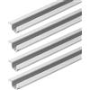 cyclingcolors 4x Guida per Ante Scorrevoli Scorrevole Porta per Ruote Rulli per Carrello Guida Plastica Armadio, Bianco