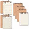 SALLYFASHION - Blocco note rilegato a spirale, formato A6, taccuino piccolo, con 80 fogli, 8 pezzi
