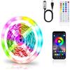 PSTAR Striscia LED 1 Metri, Striscia LED TV Retroilluminazione, Led Striscia Comandabile Tramite app E telecomando, Strisce Led Sincronizzazione Musicale, per Decorazioni Casa, omputer, Stanza, TV