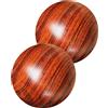 FOYTOKI 2pcs Massaggio In Legno Massaggio Palla Sollievo Stress Massaggiatori Mano Spirituale Baoding Balls Baoding Balls Cinese Fitness Cinese per Stress Mano Sole del Piede