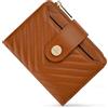 Sunpour Piccolo portafoglio bifold delle donne RFID, titolare della carta | 12 scomparti per carte, 3 finestre per documenti, manica rimovibile, tasca portamonete con cerniera, tasca per banconote