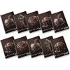 Pigna, Maxi Quaderno Monocromo Chocolate, A4, carta interna 100 g/m², pagine 72 + risguardo, interno 5M, quadretto 5 mm, Soggetti Assortiti, Confezione da 10