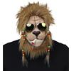 W WIDMANN MILANO Party Fashion WIDMANN 03302 Mezza Maschera Cooler Rasta Leone con Peluche, Unisex - Adulto, Marrone