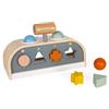 Janod - Tap Tap Sweet Cocoon - Giocattolo in Legno 3 Funzioni, Tap Tap, Incastri e Scatola delle Forme - Gioco Didattico Certificato FSC - Da 1 Anno, J04409