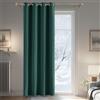 PONY DANCE Tenda Oscurante Camera da Letto Moderne Tende Termiche Isolanti per Soggiorno Blackout Curtain per Porta Interna 1 Pezzo L 140 x A 240 cm, Verde Scuro