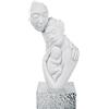 BONGELLI PREZIOSI Figura Statua Moderna Famiglia Nascita 27cm Bianco Base Argento Marmorino