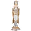 TIMSTOR - Schiaccianoci Nutcracker Soldatino Decorazione Natalizia 26cm Oro Argento
