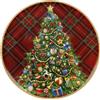 BRANDANI Christmas Tartan Piatto da Portata 30cm Porcellana Tavola di Natale