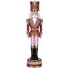 TIMSTOR Soldatino Schiaccianoci di Natale Rosa 91cm Poliresina