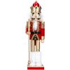 TIMSTOR Soldatino Schiaccianoci di Natale con Scettro 38cm in Legno