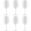 ROSENTHAL DiVino Calice Vino Rosso Bordeaux Set 6 Pezzi 580ml Cristallo
