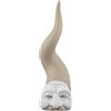 BONGELLI PREZIOSI Corno Cornetto Pulcinella Nocciola Bianco 21cm Marmorino