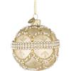 BIZZOTTO Sfera Pallina di Natale Beloved Champagne 8cm Vetro