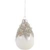 BIZZOTTO Goccia Addobbo di Natale Gleeful Bianco 9cm Vetro