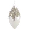 BIZZOTTO Fuso Addobbo di Natale Gleeful Bianco 13cm Vetro